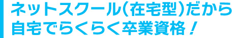 ネットスクール（在宅型）だから在宅にて好きな時に学習できる