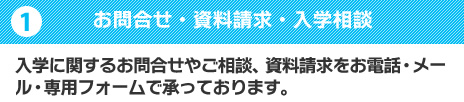 お問合せ・資料請求・入学相談